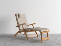 Curated MaisonFurniture Adelle Teak Folding Steamer Outdoor Deck Chair Lounge