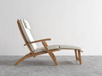 Curated MaisonFurniture Adelle Teak Folding Steamer Outdoor Deck Chair Lounge