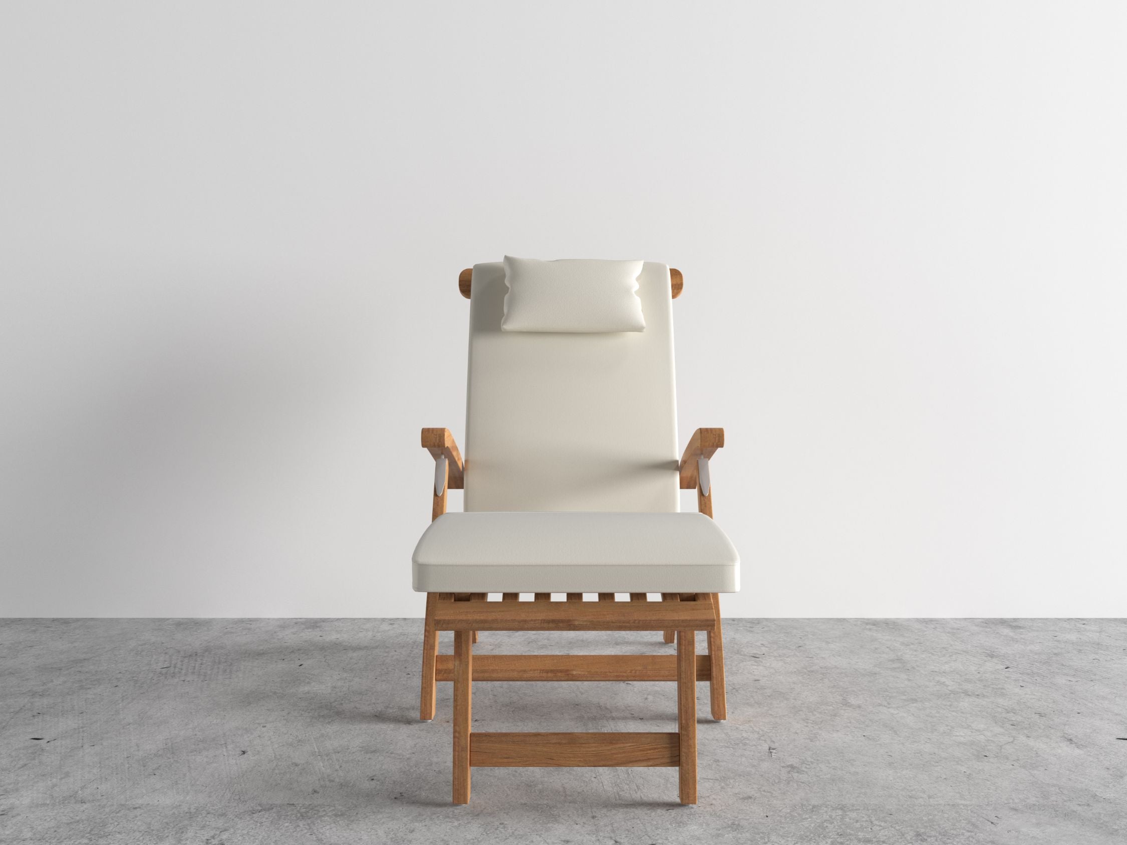 Curated MaisonFurniture Adelle Teak Folding Steamer Outdoor Deck Chair Lounge