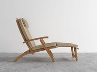 Curated MaisonFurniture Adelle Teak Folding Steamer Outdoor Deck Chair Lounge