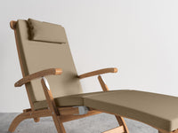 Curated MaisonFurniture Adelle Teak Folding Steamer Outdoor Deck Chair Lounge