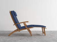 Curated MaisonFurniture Adelle Teak Folding Steamer Outdoor Deck Chair Lounge
