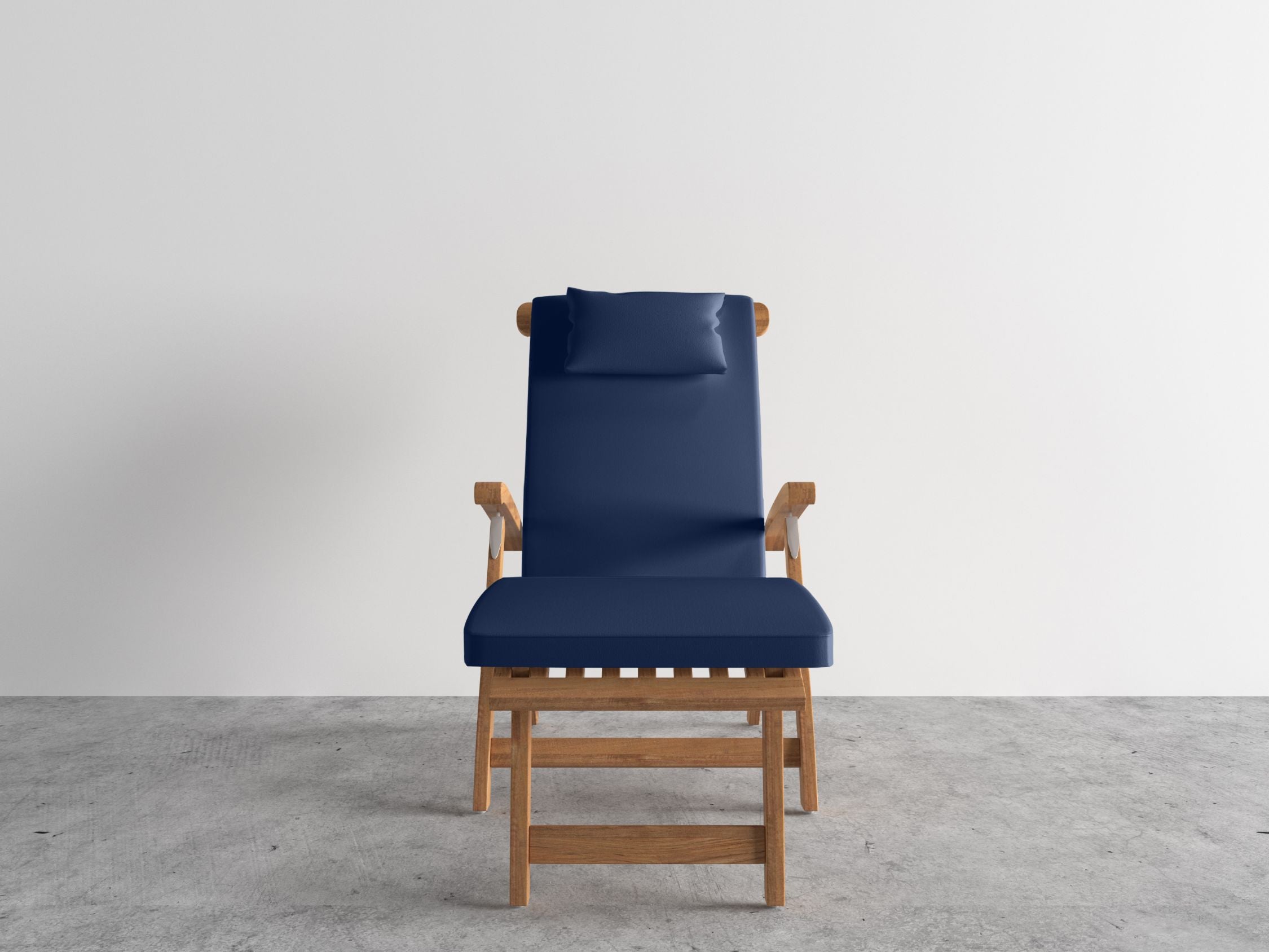 Curated MaisonFurniture Adelle Teak Folding Steamer Outdoor Deck Chair Lounge