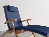Curated MaisonFurniture Adelle Teak Folding Steamer Outdoor Deck Chair Lounge
