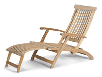Curated MaisonFurniture Adelle Teak Folding Steamer Outdoor Deck Chair Lounge