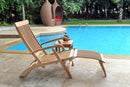 Curated MaisonFurniture Adelle Teak Folding Steamer Outdoor Deck Chair Lounge