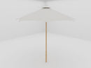 Curated Maison Furniture Marche 118 Diameter Teak Outdoor Umbrella in White
