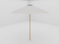 Curated Maison Furniture Marche 118 Diameter Teak Outdoor Umbrella in White