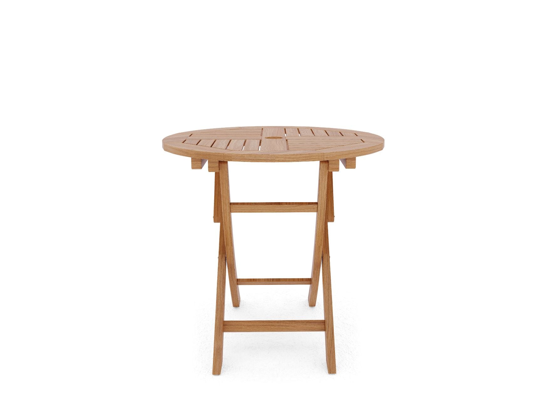 Curated Maison  Furniture Abel 47.25 inch Dia Round Teak Outdoor Dining Table