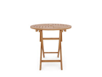 Curated Maison  Furniture Abel 47.25 inch Dia Round Teak Outdoor Dining Table