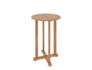 Curated MaisonFurniture Clement Round Teak Bar Height Outdoor Bistro Table with Umbrella Hole