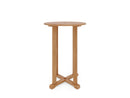 Curated MaisonFurniture Clement Round Teak Bar Height Outdoor Bistro Table with Umbrella Hole