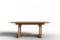 Curated MaisonFurniture Belmont Rectangular Teak Outdoor Dining Table with Built-In Extension