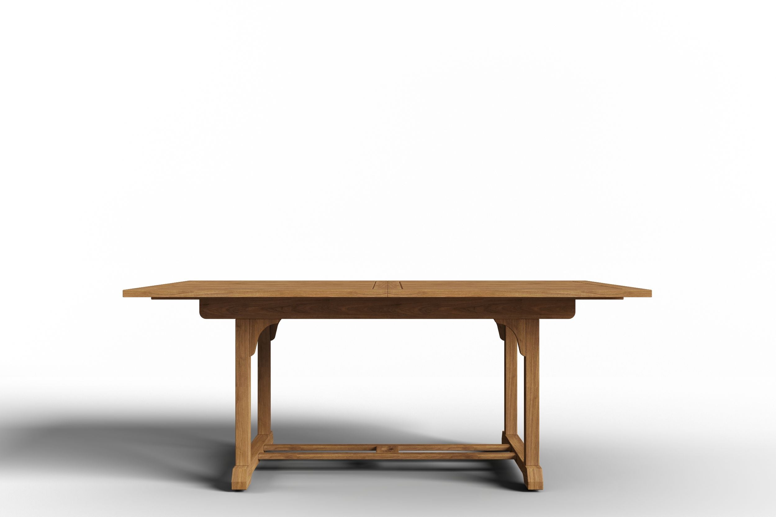 Curated MaisonFurniture Belmont Rectangular Teak Outdoor Dining Table with Built-In Extension