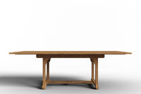 Curated MaisonFurniture Belmont Rectangular Teak Outdoor Dining Table with Built-In Extension