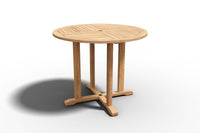 Curated MaisonFurniture Perryn Round Teak Outdoor Side Folding Table