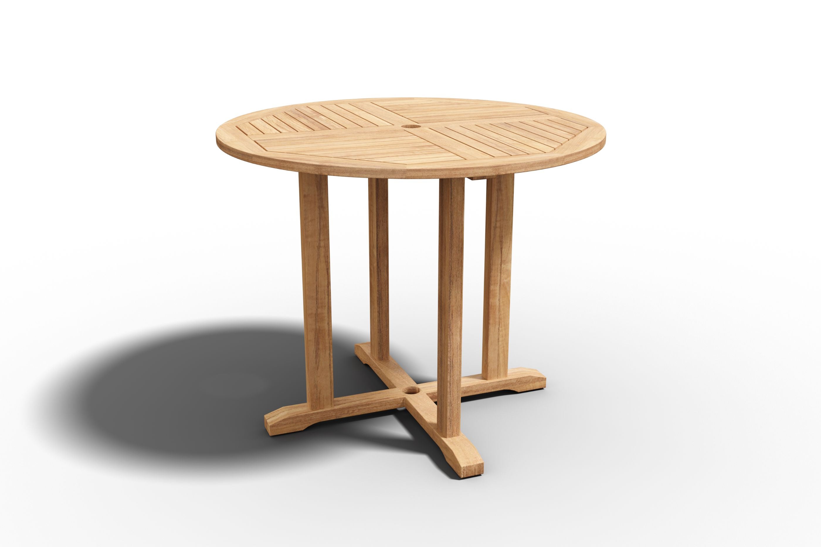 Curated MaisonFurniture Perryn Round Teak Outdoor Side Folding Table