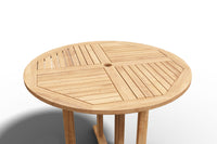 Curated MaisonFurniture Perryn Round Teak Outdoor Side Folding Table