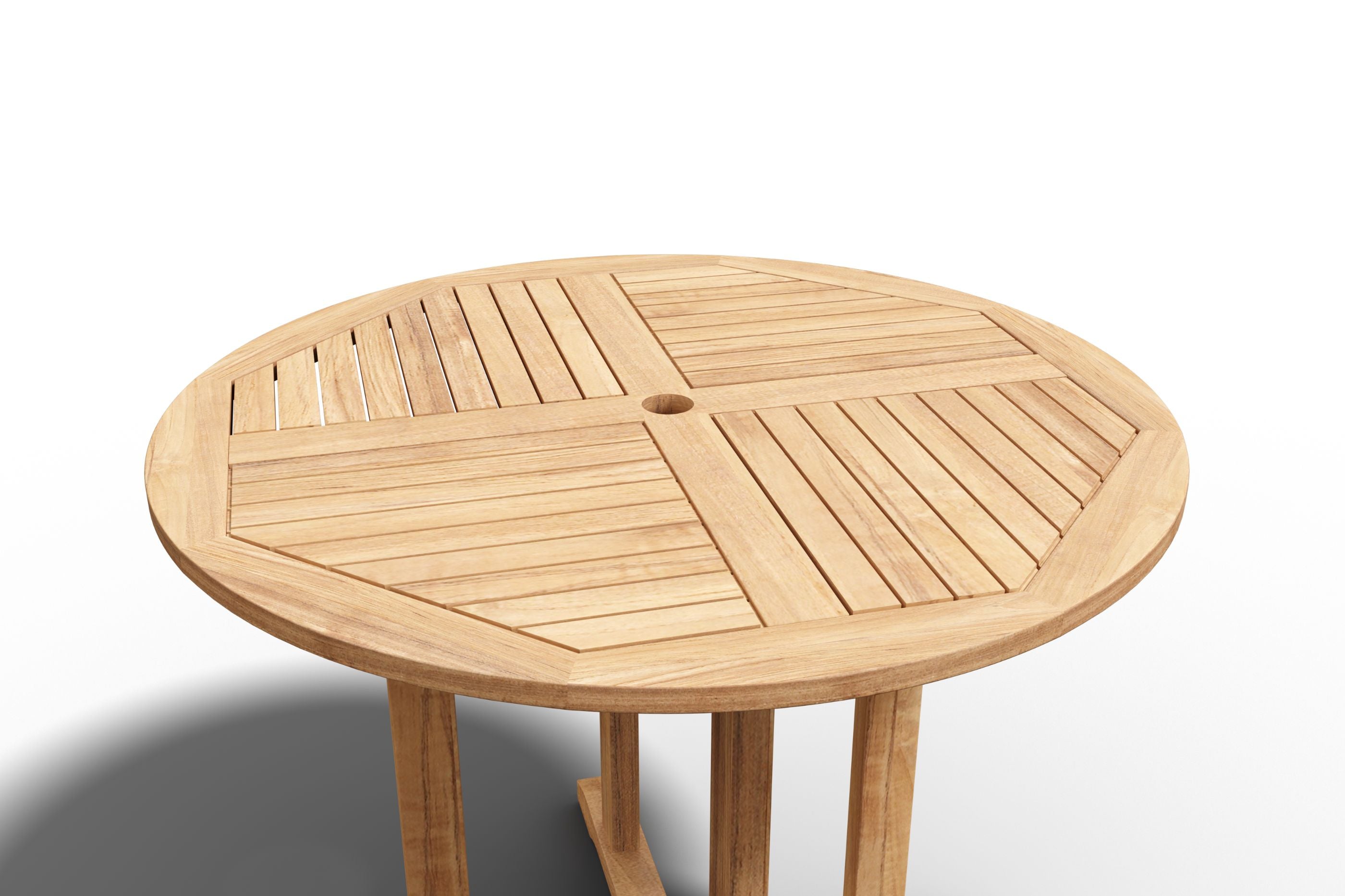 Curated MaisonFurniture Perryn Round Teak Outdoor Side Folding Table