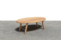 Curated MaisonFurniture Daniele Outdoor Teak Oval Coffee Table