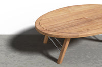 Curated MaisonFurniture Daniele Outdoor Teak Oval Coffee Table