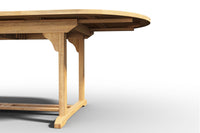 Curated MaisonFurniture Amelie Oval Teak Outdoor Dining Table with Built-In Extension