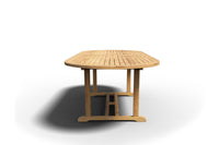 Curated MaisonFurniture Amelie Oval Teak Outdoor Dining Table with Built-In Extension