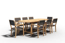Curated MaisonFurniture Amelie Oval Teak Outdoor Dining Table with Built-In Extension
