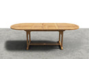 Curated MaisonFurniture Amelie Oval Teak Outdoor Dining Table with Built-In Extension