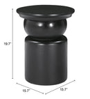 Zuo Modern Colombo Side Table in Black