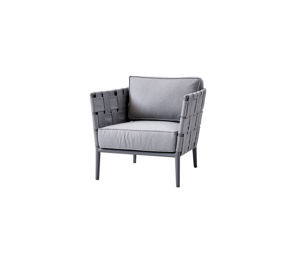 Cane-Line Conic Lounge Chair Incl. Light Grey AirTouch Cushion Set