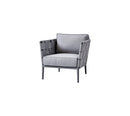 Cane-Line Conic Lounge Chair Incl. Light Grey AirTouch Cushion Set