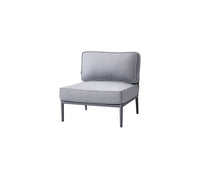 Cane-Line Conic Single Seater Module Incl. Light Grey AirTouch Cushion Set