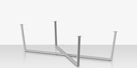 DecoScapes Contemporary Flat X Style Dining Table Base