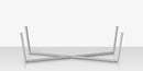 DecoScapes Contemporary Flat X Style Dining Table Base