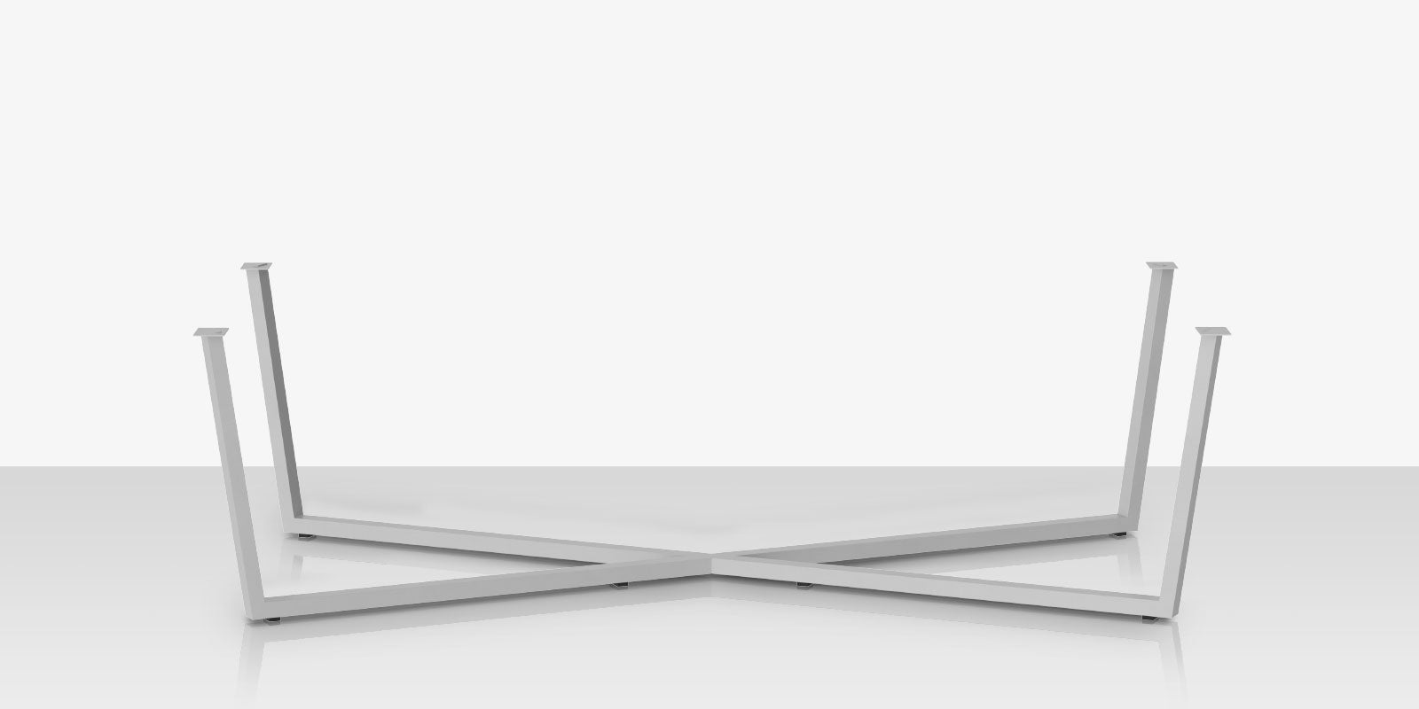 DecoScapes Contemporary Flat X Style Dining Table Base