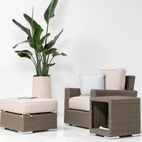 Sunset West Coronado Club Chair in Canvas Skyline with Self Welt