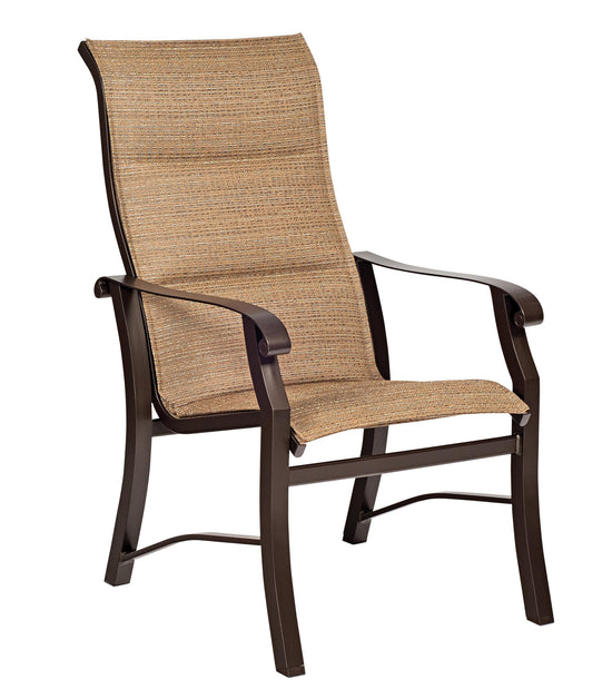 Woodard Cortland Padded Sling High-Back Dining Armchair
