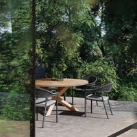 Azzurro Living Crete Stackable Dining Chair With Graphite Cushion (Qty 6)