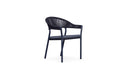 Azzurro Living Crete Stackable Dining Chair With Graphite Cushion (Qty 6)