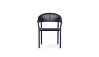 Azzurro Living Crete Stackable Dining Chair With Graphite Cushion (Qty 6)