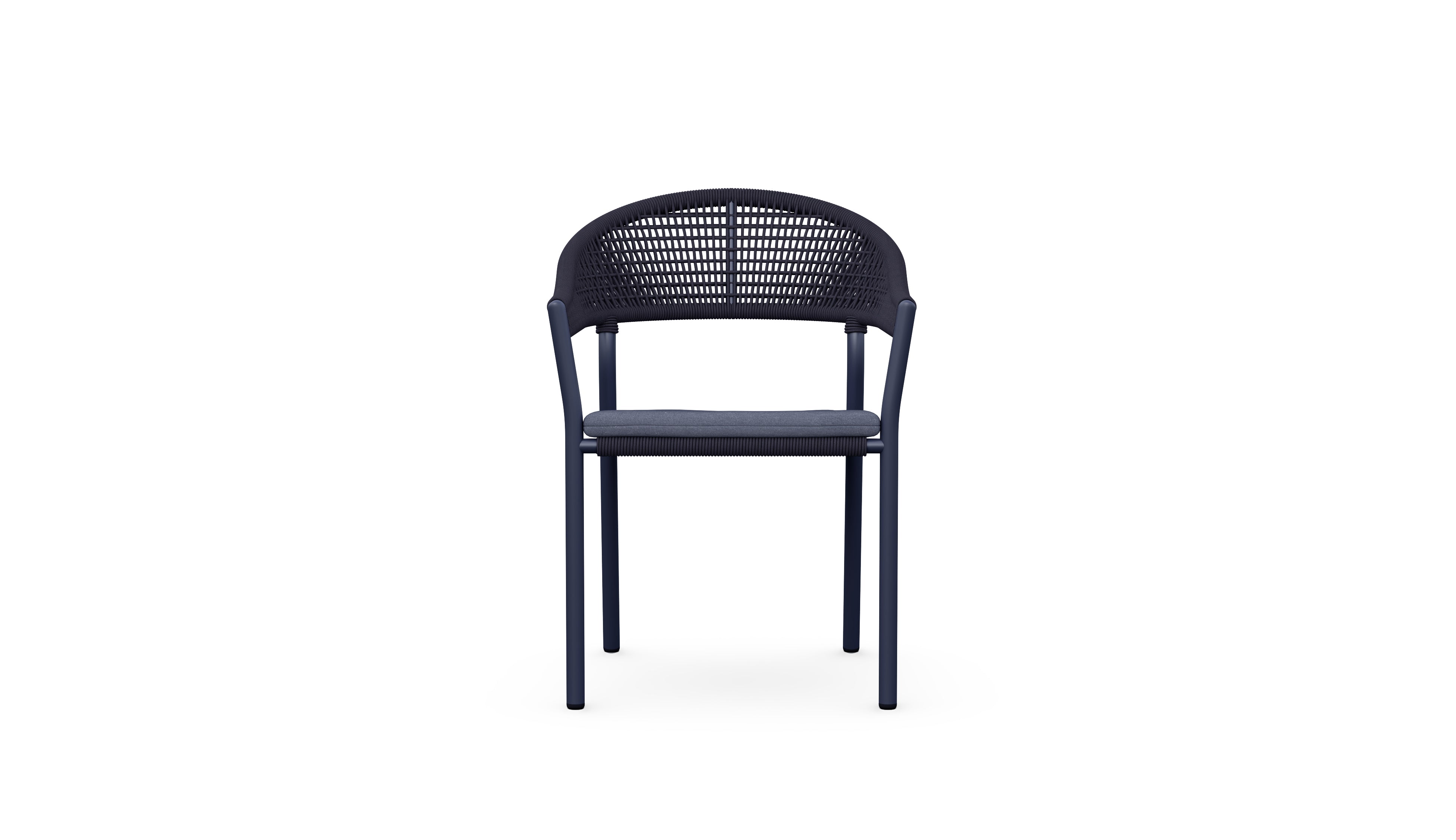 Azzurro Living Crete Stackable Dining Chair With Graphite Cushion (Qty 6)