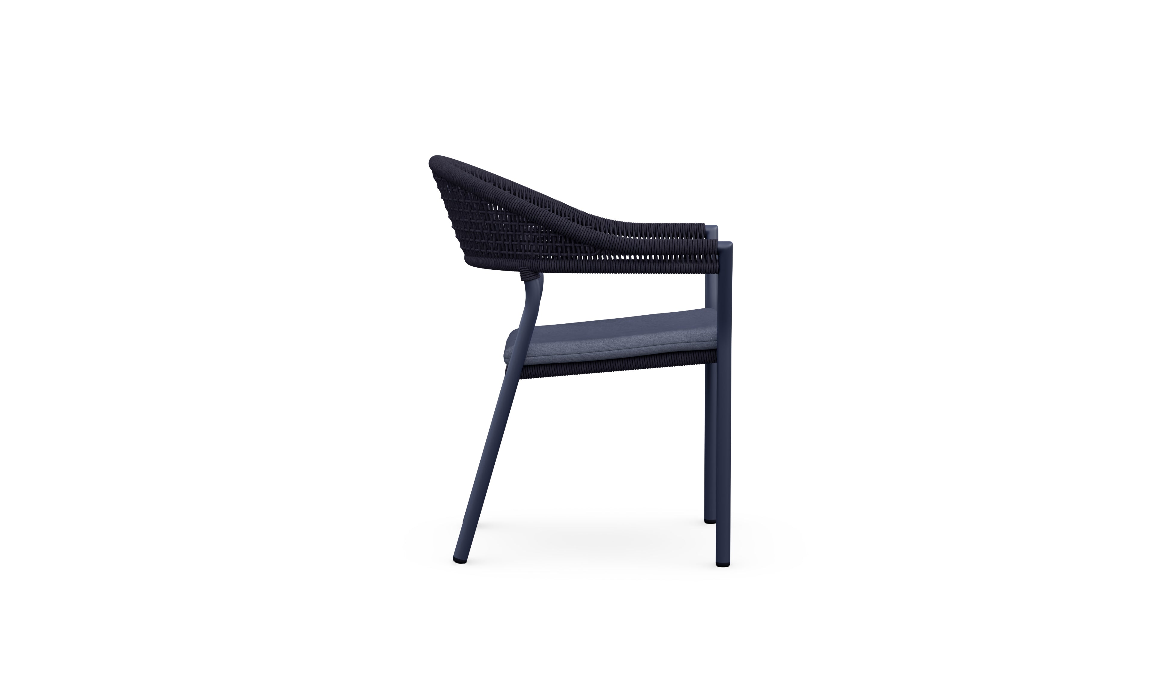 Azzurro Living Crete Stackable Dining Chair With Graphite Cushion (Qty 6)