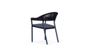 Azzurro Living Crete Stackable Dining Chair With Graphite Cushion (Qty 6)