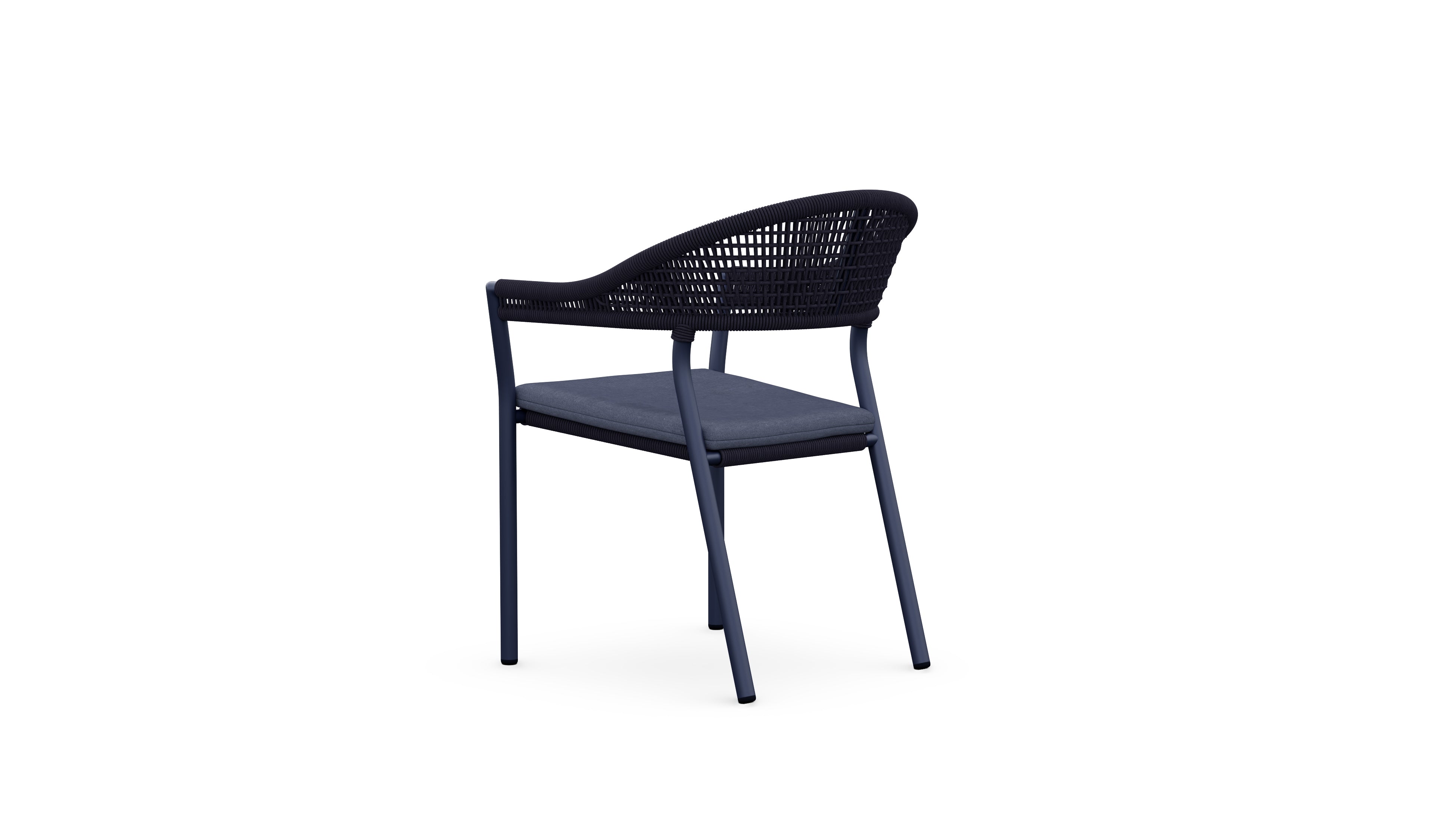 Azzurro Living Crete Stackable Dining Chair With Graphite Cushion (Qty 6)