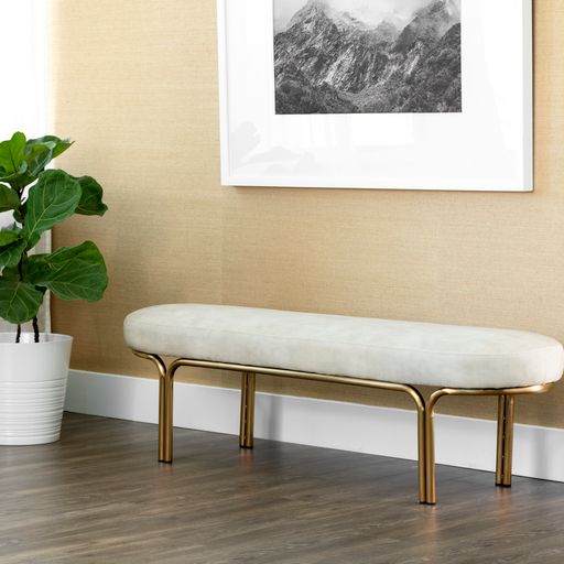 Sunpan Gwen Bench Nono Cream / Nono Shitake