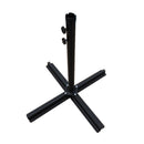 AZ Patio Heaters Offset Cantilever Umbrella with LED Lights in Tan with Cantilever Umbrella Base Set