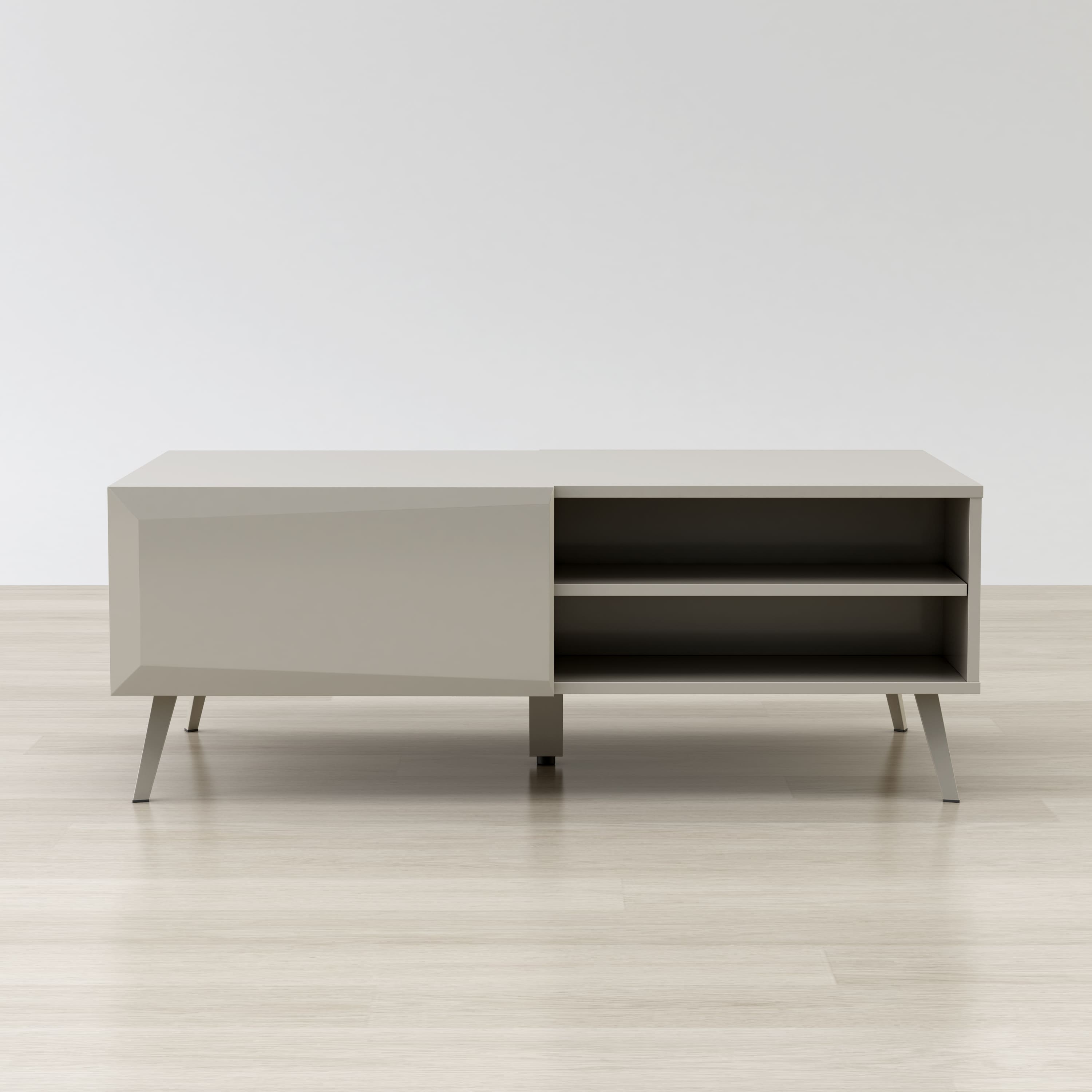 Anderson Teak Altus 43" Coffee Table Gloss White/Grey