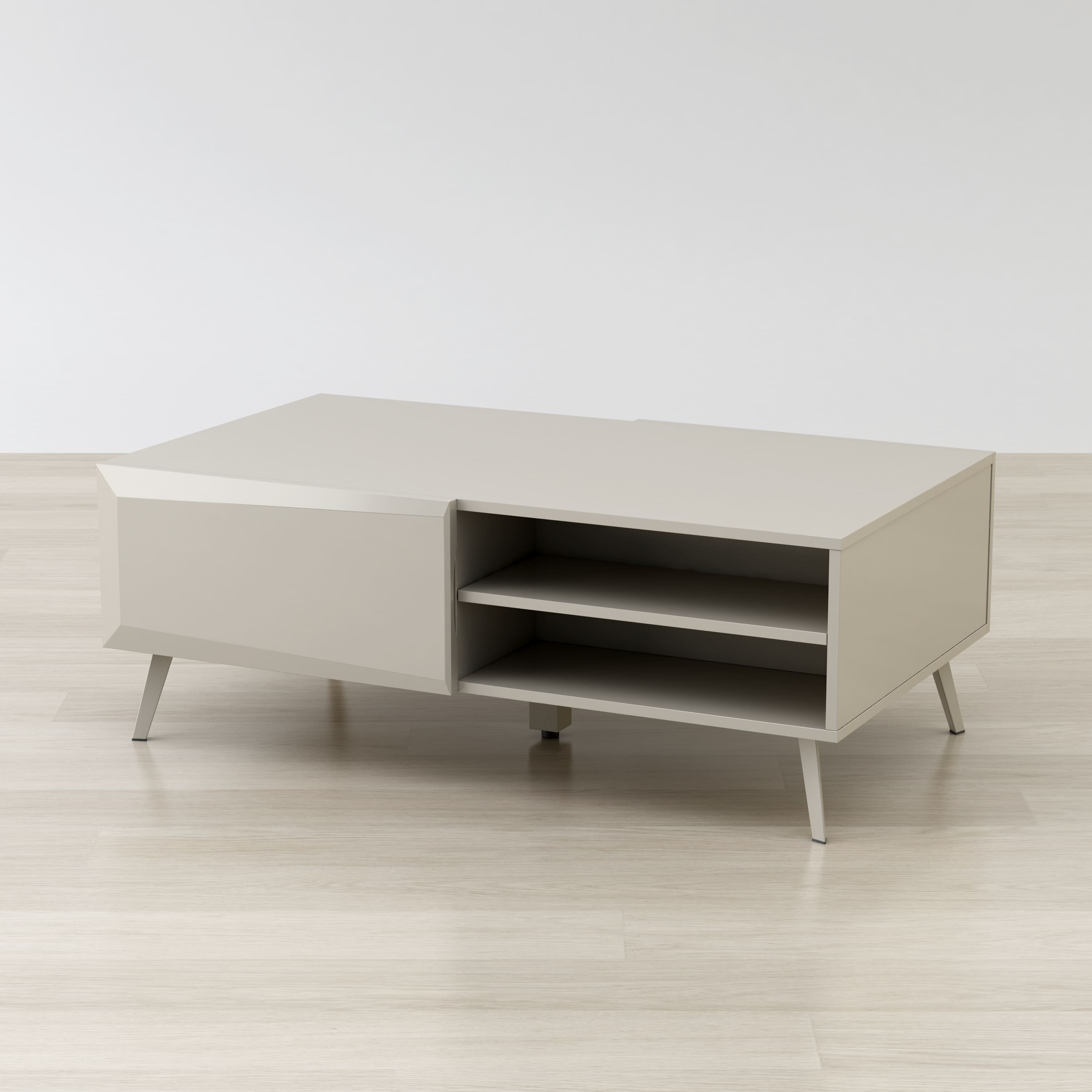 Anderson Teak Altus 43" Coffee Table Gloss White/Grey