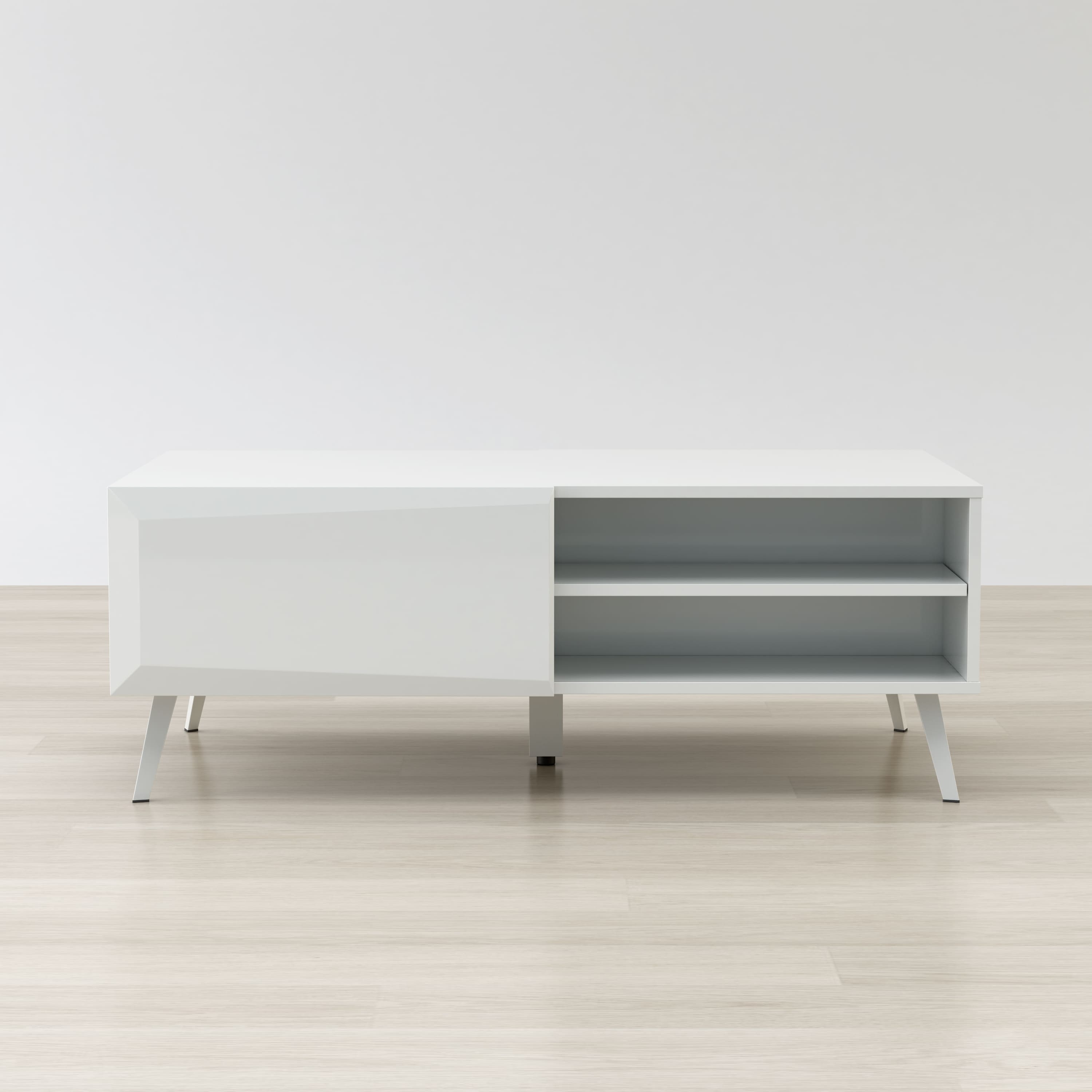 Anderson Teak Altus 43" Coffee Table Gloss White/Grey